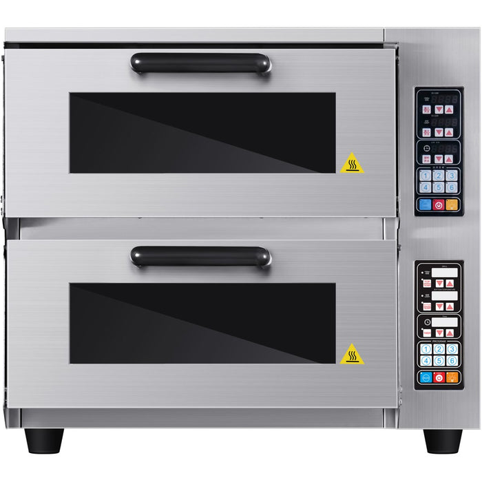 Commercial Double Pizza oven Electric 2 chamber 520x500mm Digital controls 5kW |  KNGCP04