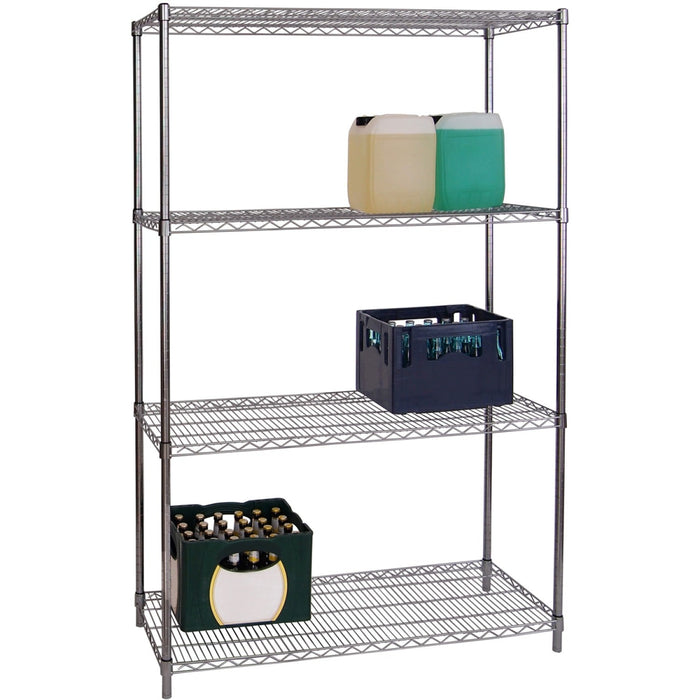 B GRADE Commercial Shelving unit 4 tier 1000kg Width 1200mm Depth 450mm Chrome wire |  CR12045180A4 B GRADE Makfry