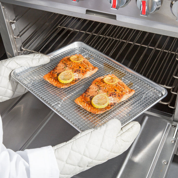 Commercial Stainless Steel Cooling Wire Rack for 46x33cm Baking Tray 380x280x15mm |  CR3346 Makfry
