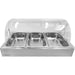 Roll top Display case 3xGN1/3 Stainless steel |  CRD3 Makfry