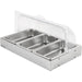 Roll top Display case 3xGN1/3 Stainless steel |  CRD3 Makfry