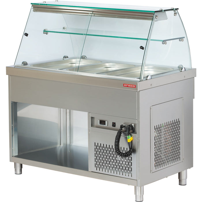 B GRADE Refrigerated serve over display counter Open cupboard Stainless steel 3xGN1/1 1250mm |  CSS711 B GRADE