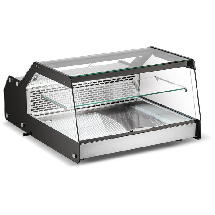 Display Merchandiser Fridge 100 litres 1 shelf + 2xGN1/1 bottom shelf Stainless Steel & Black |  CW128 Makfry