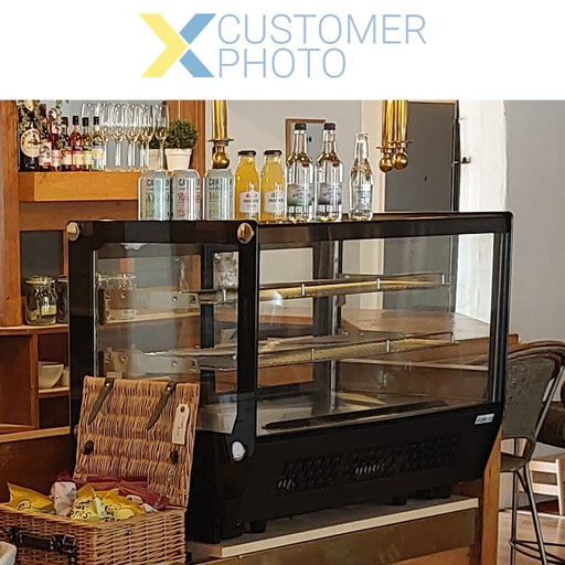 Display Merchandiser Fridge 160 Litres 2 Shelves Black | Cw160 Black Makfry