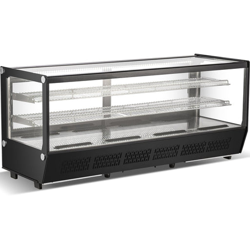 Display Merchandiser Fridge 268 Litres 2 Shelves Black | Cw250 Black Makfry
