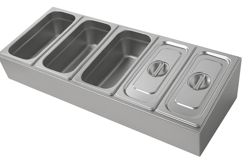 Infernus 5 x 1/3 GN Pan Stainless Steel Preparation Station – 1000mm Canmac Catering Equipment