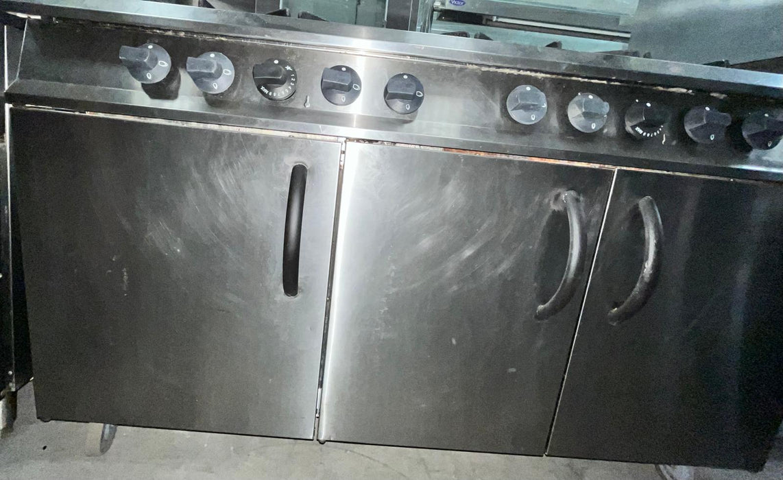 Commercial 8 Burner Oven Range Cooker Natural Gas-Refurbished Canmac Refurbished
