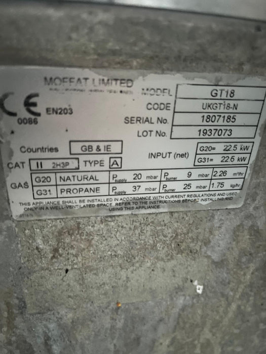 Commercial Blue Seal GT-18 Single Tank Twin Basket Gas Fryer- Refurbished Canmac Refurbished