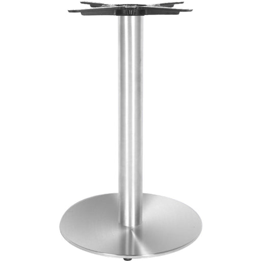 Brushed Steel Table base Round Ø400mm Standard height |  D001A Makfry