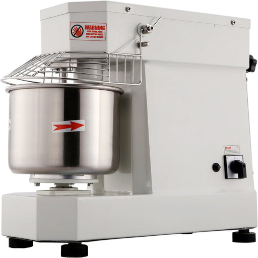 Commercial Countertop Spiral Mixer 7 Litres Fixed Head Fixed Bowl 1 Speed White | Dn7 Makfry