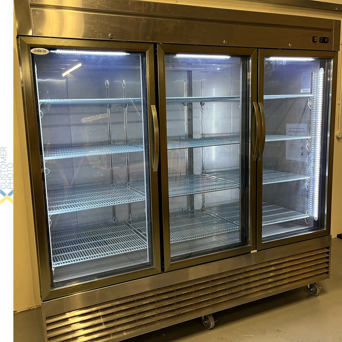 1800lt Commercial Upright Refrigerator Triple Glass Door Stainless Steel |  D83RGS3