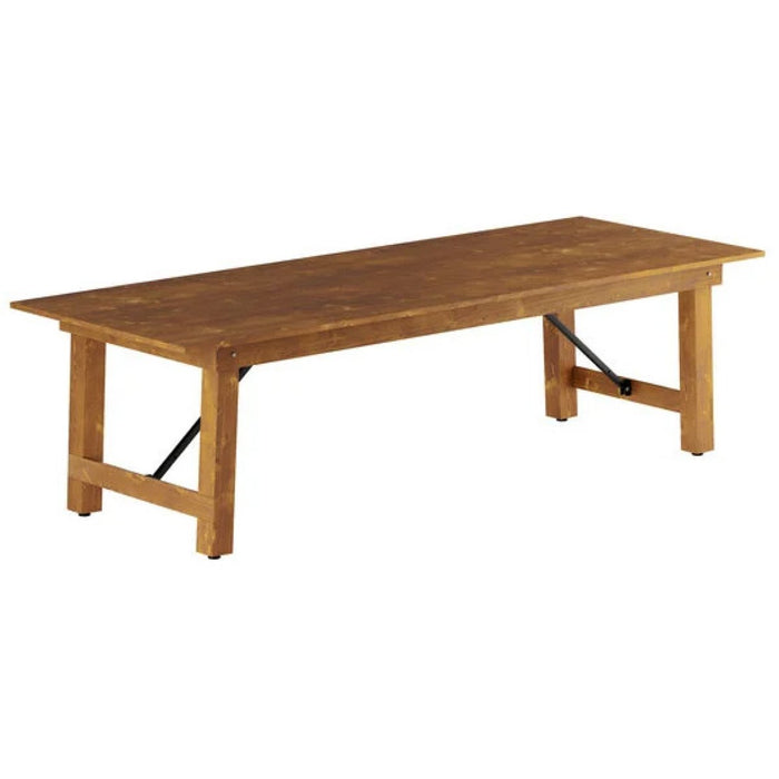 Vineyard Folding Catering Table 9ft Pine Wood 2745x1015x760mm |  DGW003240108