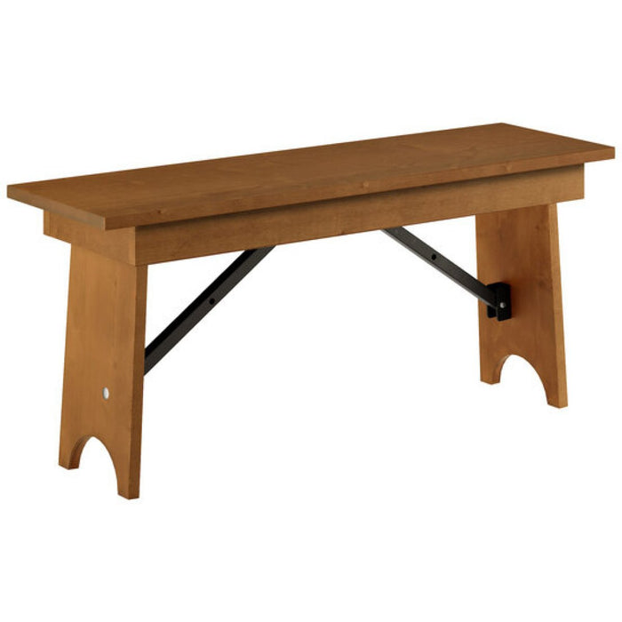 Vineyard Folding Bench 3ft4" Pine Wood 1015x300x457mm |  DGW00334012