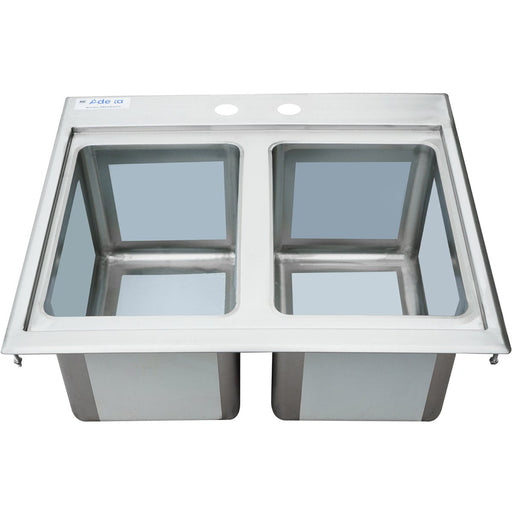 Drop-in Bar Sink 2 bowls Stainless steel |  DIBS2FB101410 Makfry