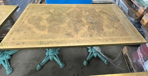 Vintage Decorative Rectangle Table with Iron Base-Used Canmac Refurbished