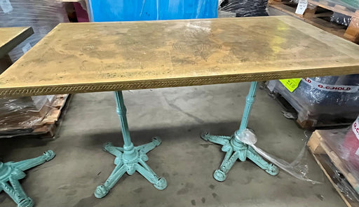 Vintage Decorative Rectangle Table with Iron Base-Used Canmac Refurbished