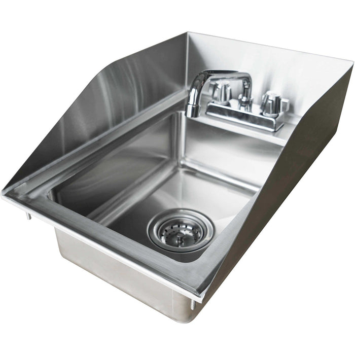 Drop-in Sink 1 bowl with Splashback Stainless steel |  DIS1DB090905SP Makfry