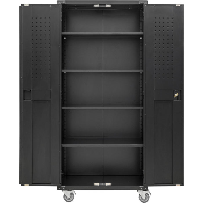 Commercial Storage Cabinet with wheels Black 800x420x1820mm |  DL18X