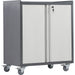 Commercial Storage Cabinet with wheels 2 Doors Grey Steel 770x460x900mm |  DL1 Makfry