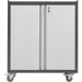 Commercial Storage Cabinet with wheels 2 Doors Grey Steel 770x460x900mm |  DL1 Makfry