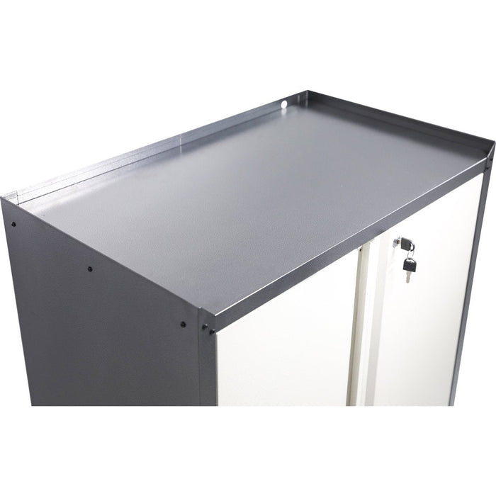 Commercial Storage Cabinet with wheels 2 Doors Grey Steel 770x460x900mm |  DL1 Makfry