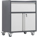 Commercial Storage Cabinet with wheels 2 Door 1 Drawer Grey Steel 770x460x900mm |  DL2 Makfry