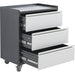 Commercial Storage Cabinet With Wheels 3 Drawers Grey Steel 770x460x900mm | Dl3 Makfry