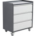 Commercial Storage Cabinet With Wheels 3 Drawers Grey Steel 770x460x900mm | Dl3 Makfry