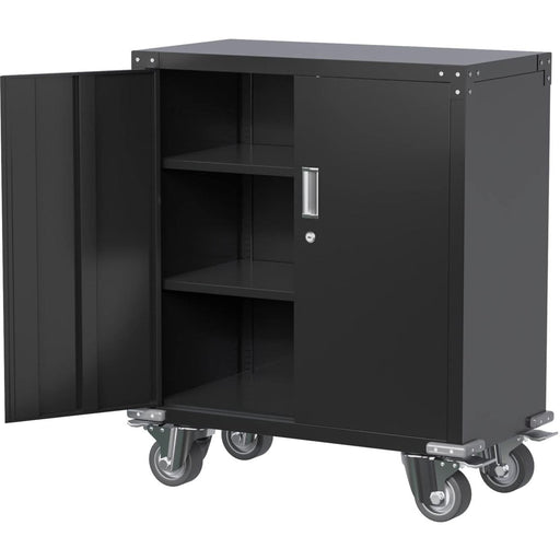 Commercial Storage Cabinet with wheels Black 820x410x900mm |  DL9 Makfry