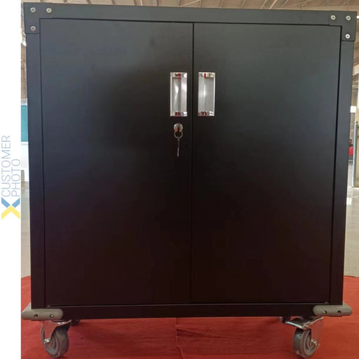 Commercial Storage Cabinet with wheels Black 820x410x900mm |  DL9 Makfry