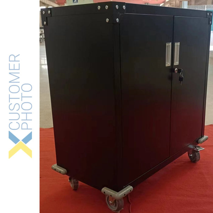 Commercial Storage Cabinet with wheels Black 820x410x900mm |  DL9 Makfry