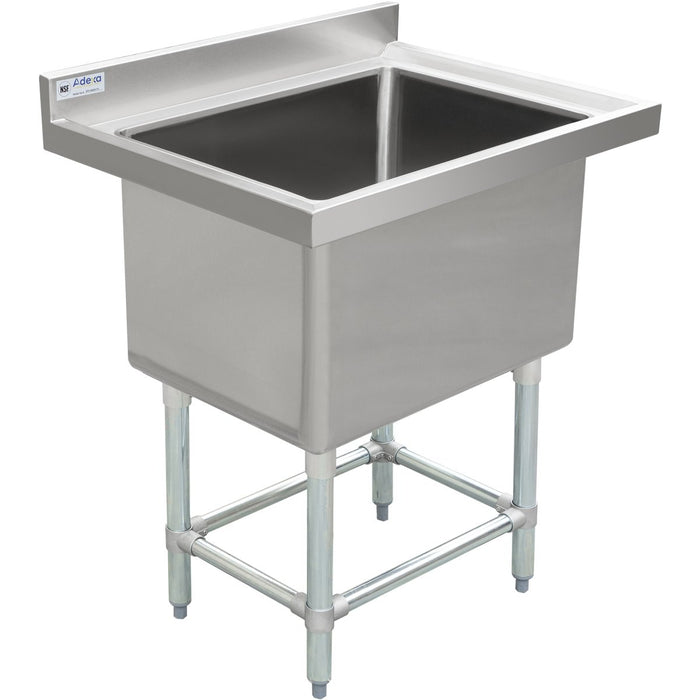 Commercial Pot Wash Sink Stainless steel 1 bowl Splashback 770x600x900mm |  DPSS600X770
