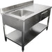 Commercial Sink Stainless Steel 1200x600x950mm 1 Bowl To The Left 1 Drawer Splashback | Dsa120601 Dl Makfry