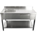 Commercial Sink Stainless Steel 1200x600x950mm 1 Bowl To The Left 1 Drawer Splashback | Dsa120601 Dl Makfry
