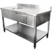 Commercial Sink Stainless Steel 1500x700x950mm 1 Bowl To The Left 1 Drawer Splashback | Dsa150701 Dl Makfry