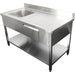 Commercial Sink Stainless Steel 1200x600x950mm 1 Bowl To The Left 1 Drawer Splashback | Dsa120601 Dl Makfry