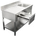 Commercial Sink Stainless Steel 1500x700x950mm 1 Bowl To The Right 1 Drawer Splashback | Dsa150701 Dr Makfry