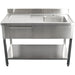 Commercial Sink Stainless Steel 1200x600x950mm 1 Bowl To The Right 1 Drawer Splashback | Dsa120601 Dr Makfry