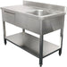 Commercial Sink With 1 Drawer Stainless Steel 1 Bowl Right Bottom Shelf Splashback 1400x600x950mm | Dsa140601 Dr Makfry