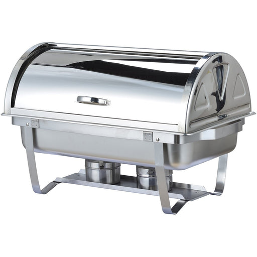Roll Top Chafing Dish GN1/1 Stainless steel 9 litres 600x350x320mm Folding Frame |   DTC1022 Makfry