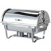 Roll Top Chafing Dish GN1/1 Stainless steel 9 litres 600x350x320mm Folding Frame |   DTC1022 Makfry