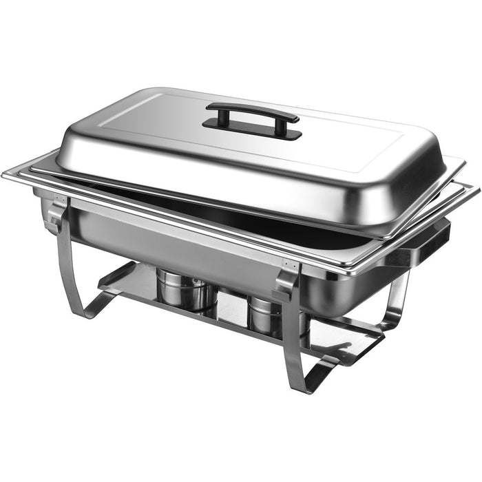 Chafing Dish GN1/1 Stainless steel 9 litres 600x350x320mm Folding Frame |   DTC1011 Makfry