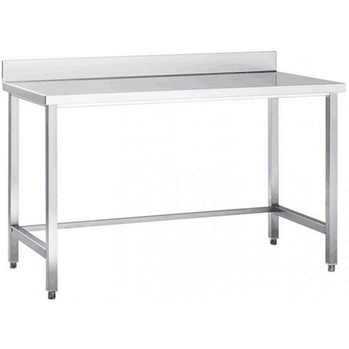 B GRADE Professional Work table Stainless steel No bottom shelf Upstand 1400x700x965mm |  DW7140 B GRADE Makfry