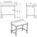 B GRADE Professional Work table Stainless steel No bottom shelf Upstand 1400x700x965mm |  DW7140 B GRADE Makfry