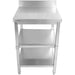 Commercial Work Table Stainless Steel 3 Tiers Backsplash Square Legs 2200x600x900mm | Dw3 T22060 B Makfry