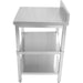 Commercial Work Table Stainless Steel 3 Tiers Backsplash Square Legs 2200x600x900mm | Dw3 T22060 B Makfry