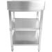 Commercial Work Table Stainless Steel 3 Tiers Backsplash Square Legs 2200x600x900mm | Dw3 T22060 B Makfry