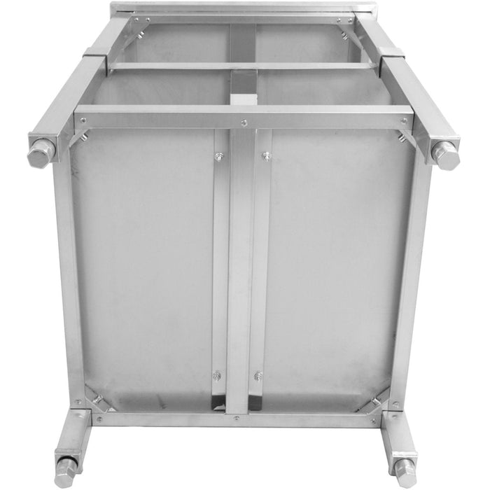 Commercial Work Table Stainless Steel 3 Tiers Backsplash Square Legs 2200x600x900mm | Dw3 T22060 B Makfry