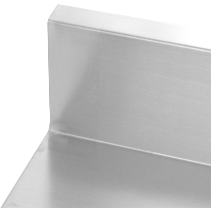 Commercial Work Table Stainless Steel 3 Tiers Backsplash Square Legs 2200x600x900mm | Dw3 T22060 B Makfry