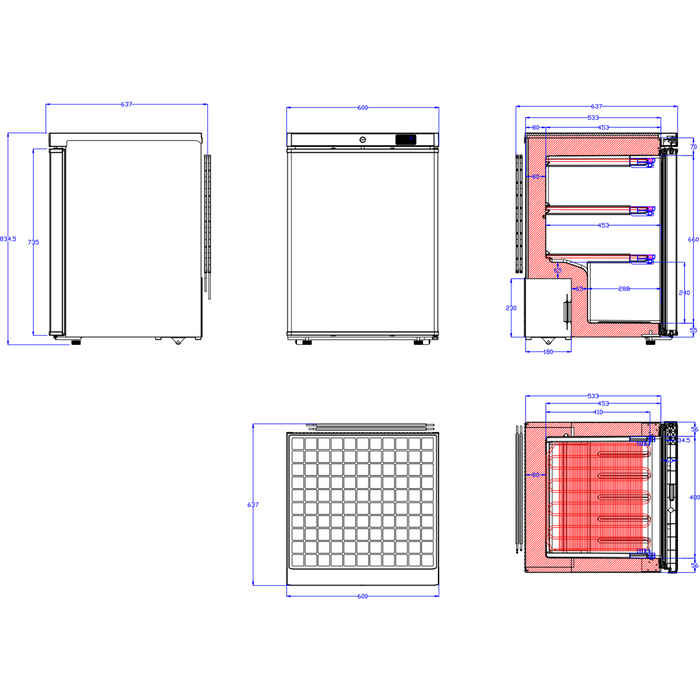 200lt Commercial Freezer Undercounter White Single door |  DWF200W